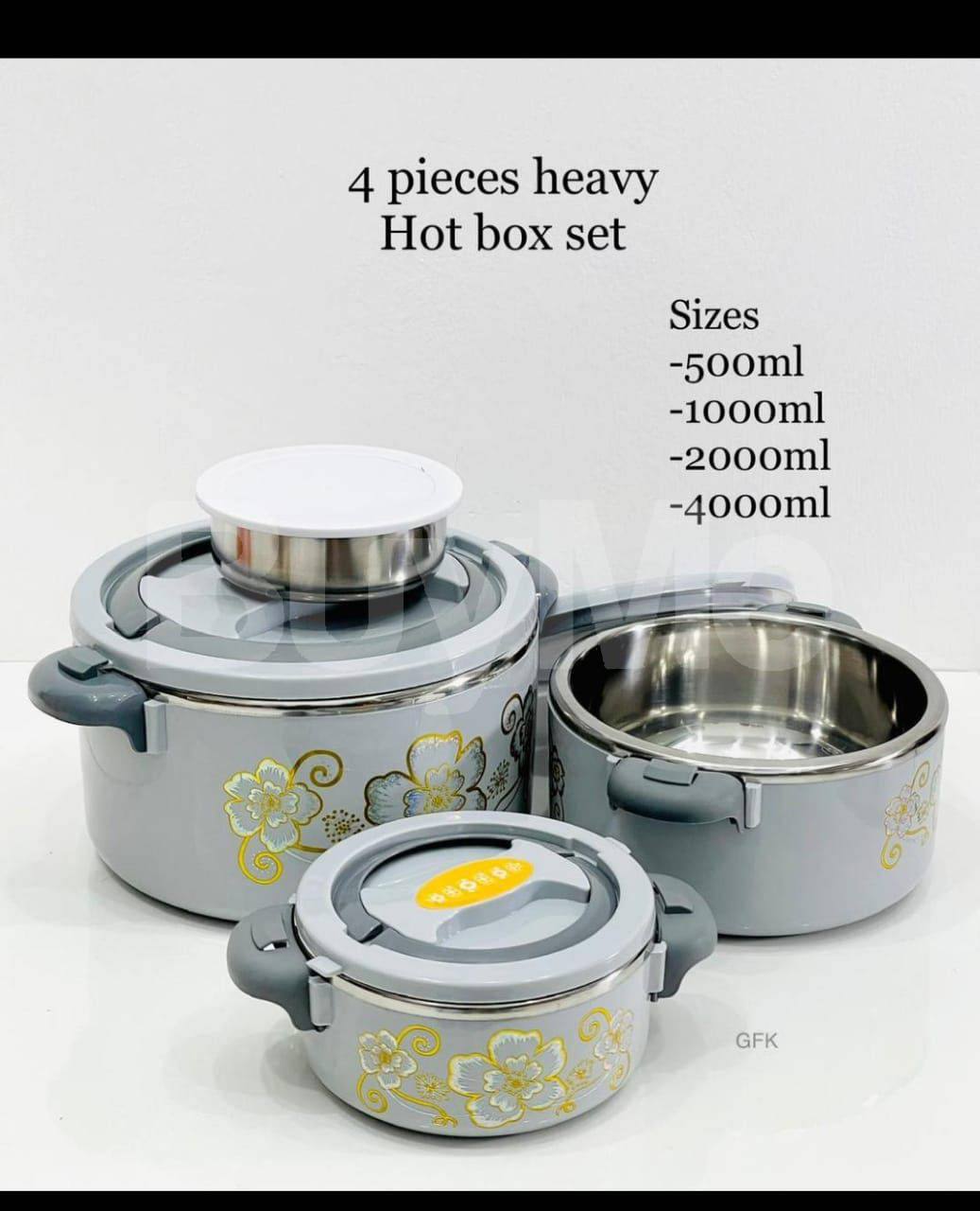 4 PIECES HEAVY HOT BOX SET
