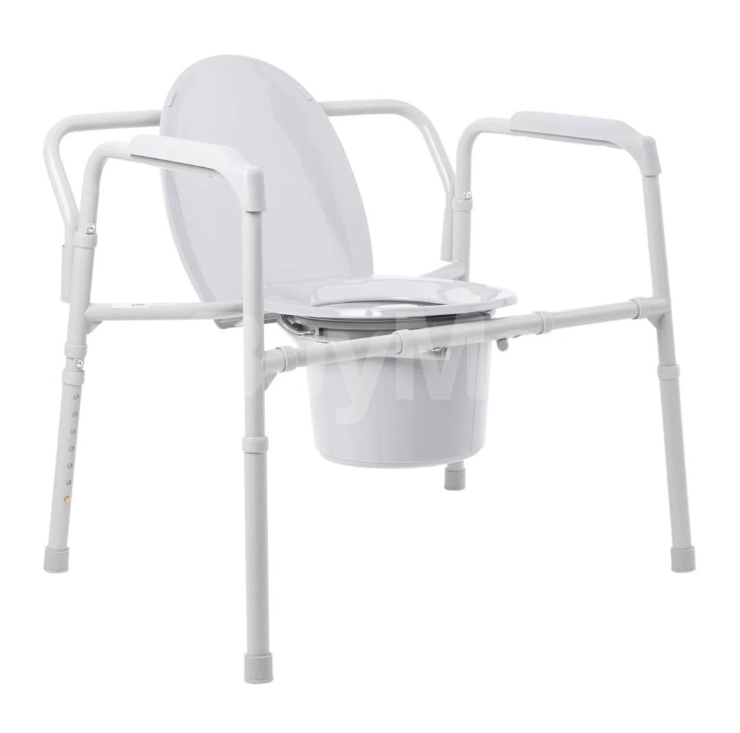 COMMODE CHAIR WHITE WITH OUT WHEELS