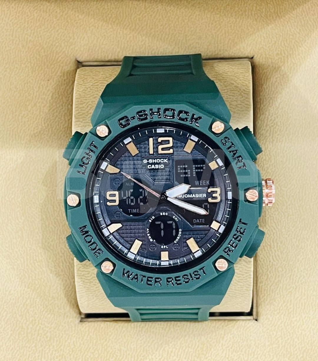 CASIO G SHOCK DUAL TIME WATER RESIST SPORTS WATCHES - DARK GREEN
