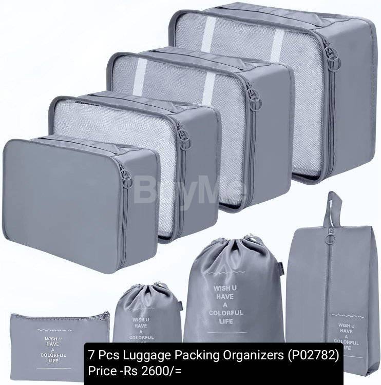 7PCS LUGGAGE PACKING ORGANIZERS