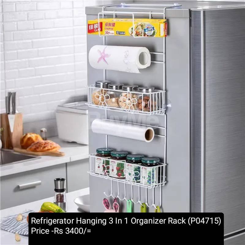 REFRIDGERATOR HANGING 3 IN 1 ORGANIZER RACK