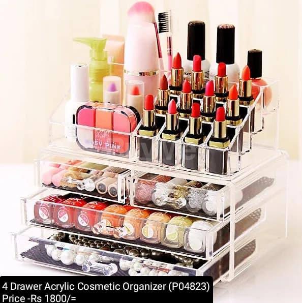 4 DRAWER ACRYLIC COSMETIC ORGANIZER