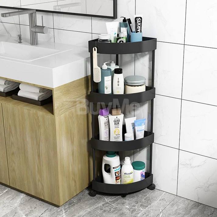 4 TIER BATHROOM CORNER STORAGE RACK
