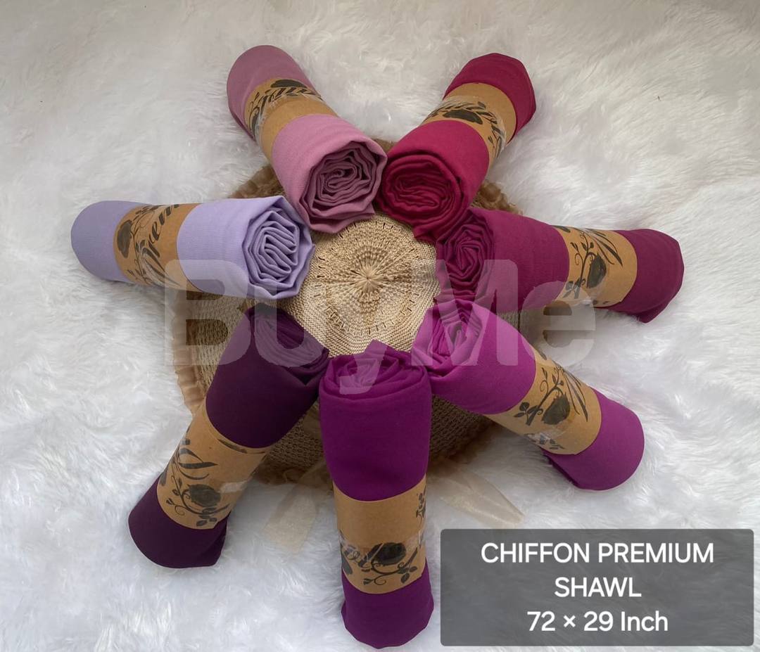 CHIFFON PREMIUM PLAIN SHAWL - COLOR SET 5