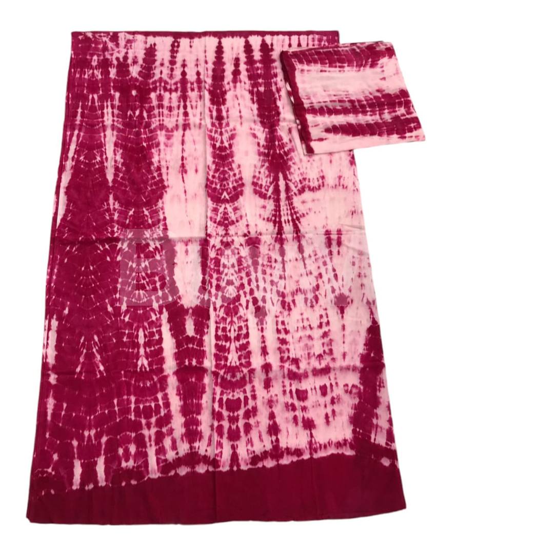 BATHIK MAXI MATERIAL WITH SHAW - LIGHT PINK