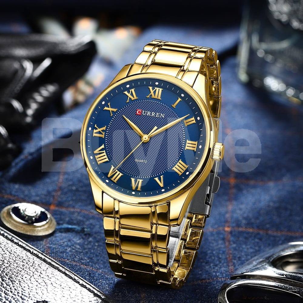 CURREN GOLD BLUE LUXURY MENS WATCH