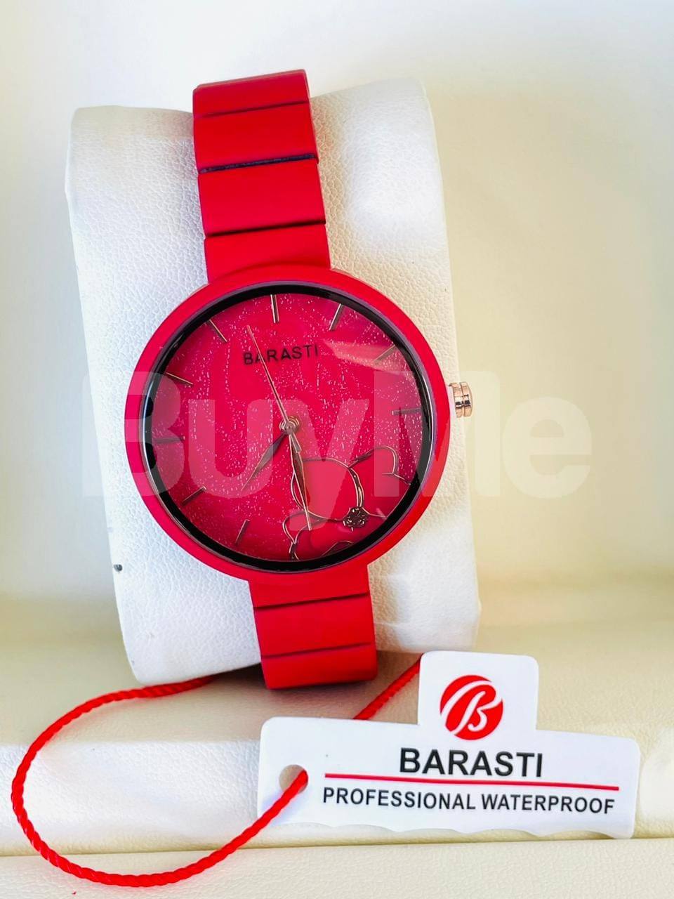 BARASTI MATE STEEL WATCH FOR LADIES - RED