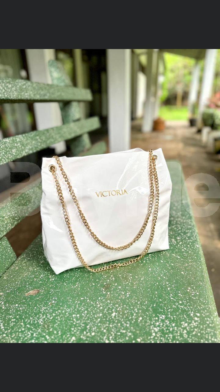 VICTORIA SHINE BAG - WHITE COLOUR