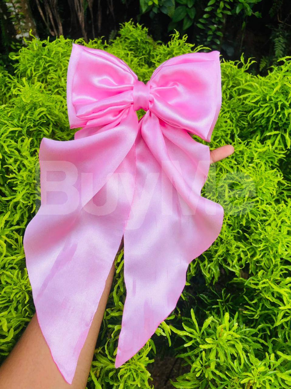 BOW HAIR CLIPS - PINK