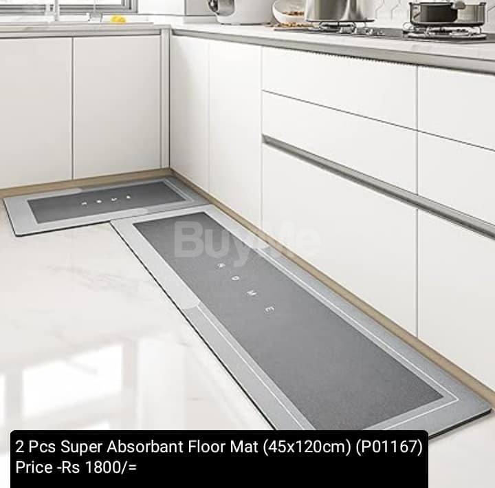 2 PCS SUPER ABSORBANT FLOOR MAT (45X120CM)
