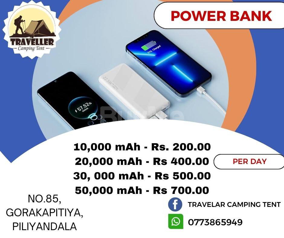 POWER BANK MAH 10000/20000/30000/50000 FOR CAMPING