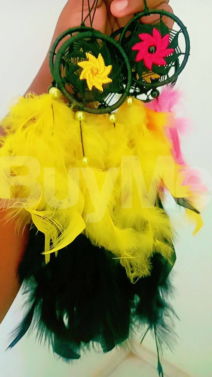 DREAM CATCHER - DARK GREEN & YELLOW