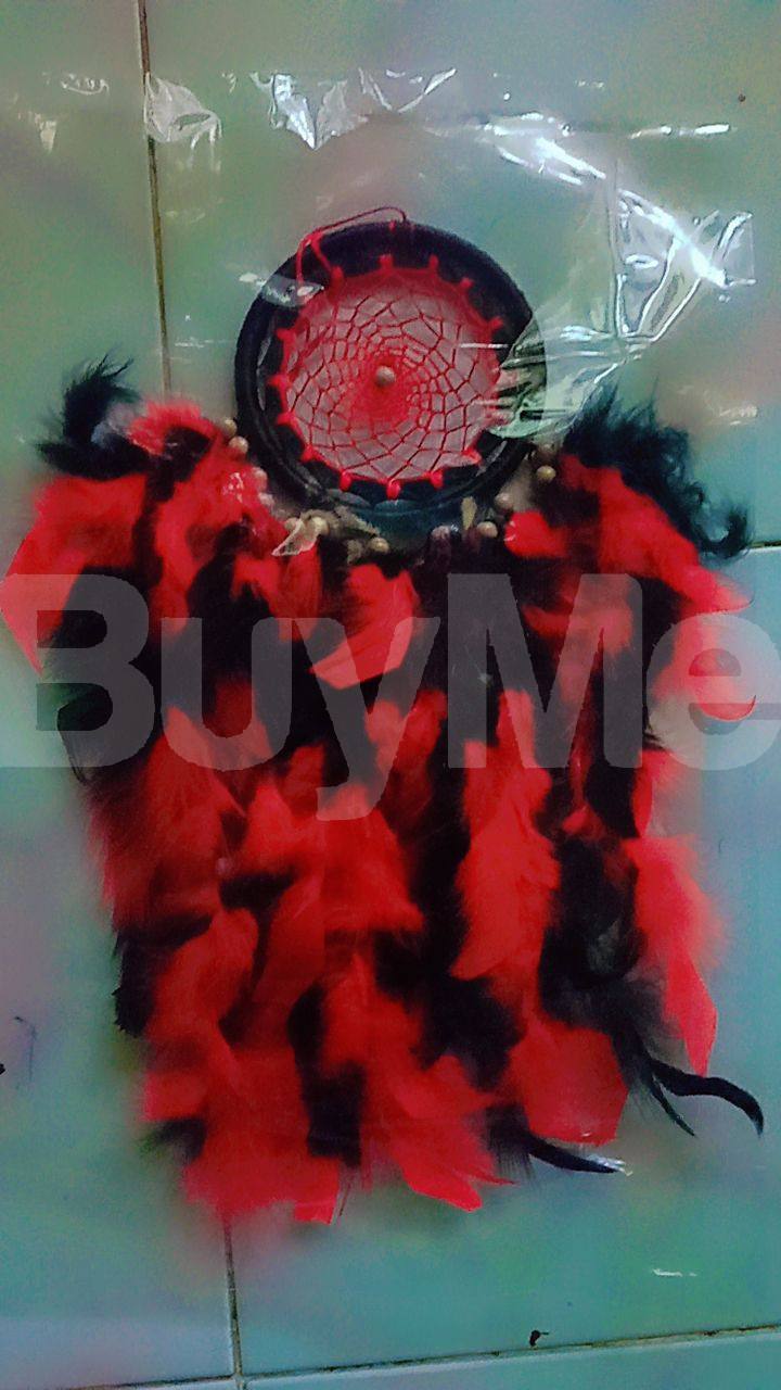 DREAM CATCHER - LARGE - RED & BLACK MIXED