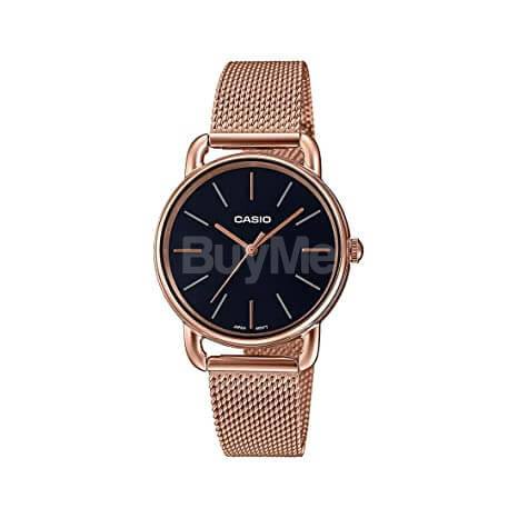 CASIO ENTICER LADIES WATCH - PINK GOLD ION PLATED