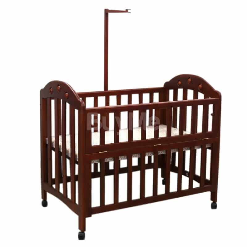 AY WOODEN BABY COT – TEAK