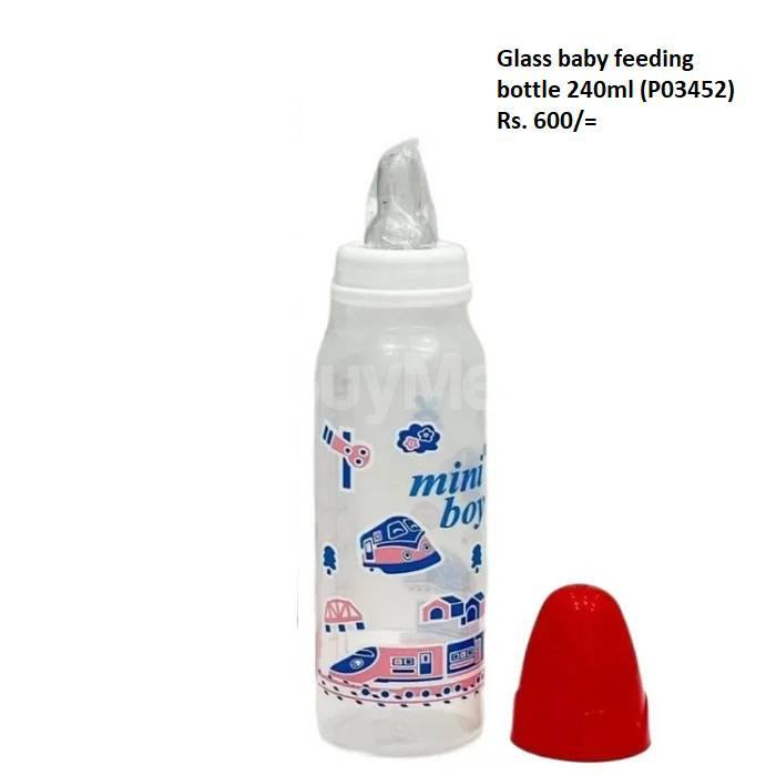 GLASS BABY FEEDING BOTTLE 240ML