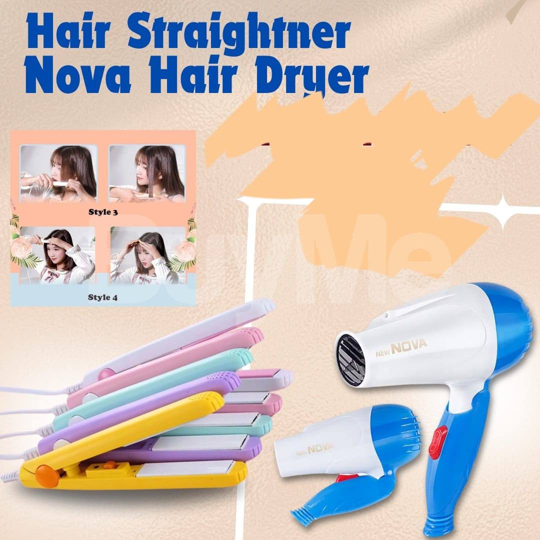 HAIR STRAIGHTNER AND NOVA HAIR DRYER