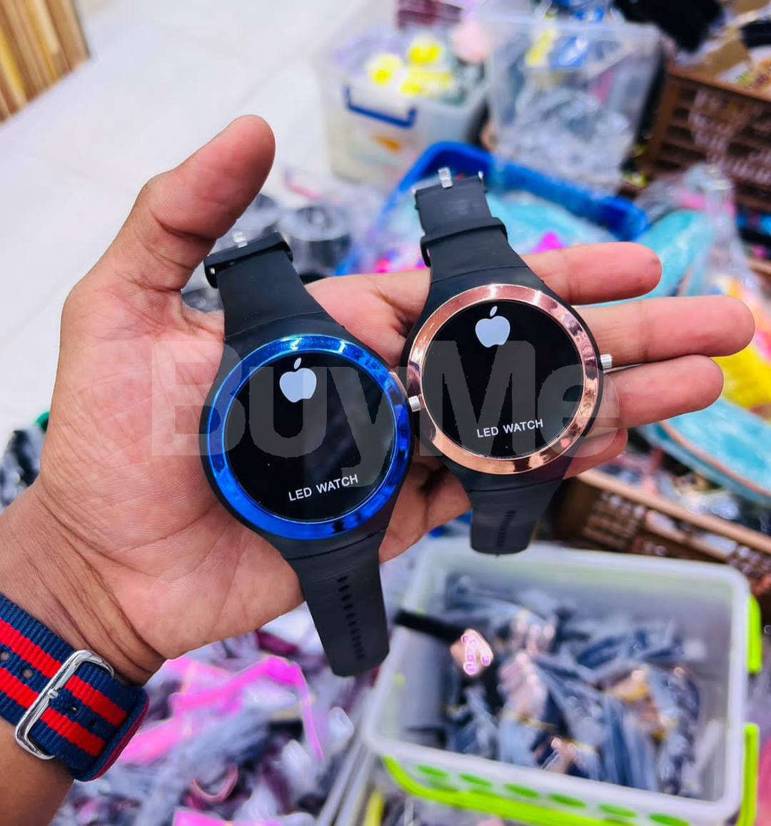 LED WATCH - BLUE & ROSE GOLD