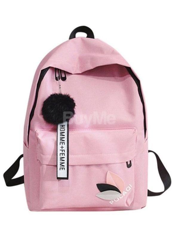 FELLY CANVAS KOREAN BACKPACK - PINK COLOUR
