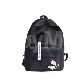 FELLY CANVAS KOREAN BACKPACK - BLACK COLOUR