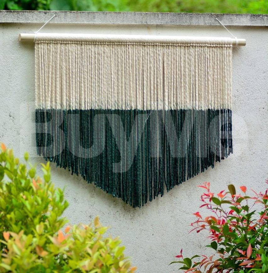GREEN AND WHITE MIND WALL HANGER DESIGN
