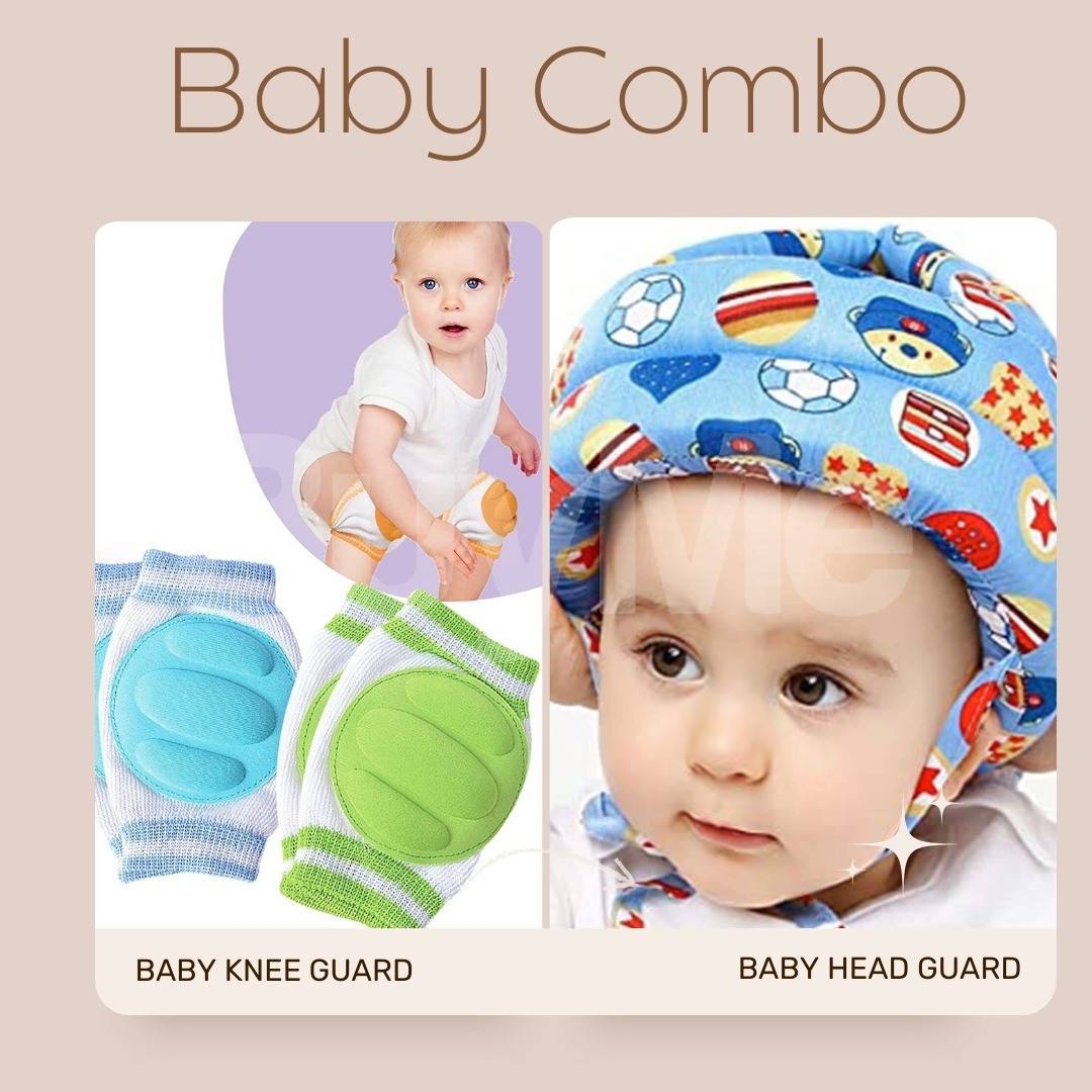 BABY CARE COMBO PACK - BABY KNEE GUARD AND HEAD GUARD