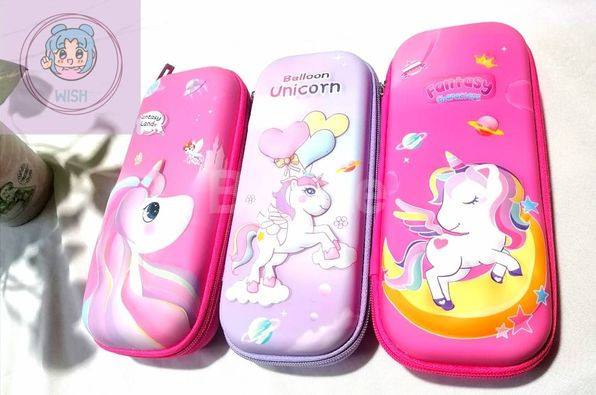 CUTE 3D PENCIL BOX FOR GIRLS HARDTOP UNICORN SHELL