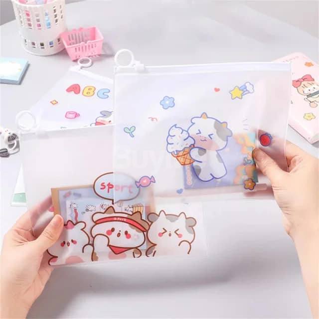 PRINTED ZIPPER BAG FOR STATIONERY STORAGE