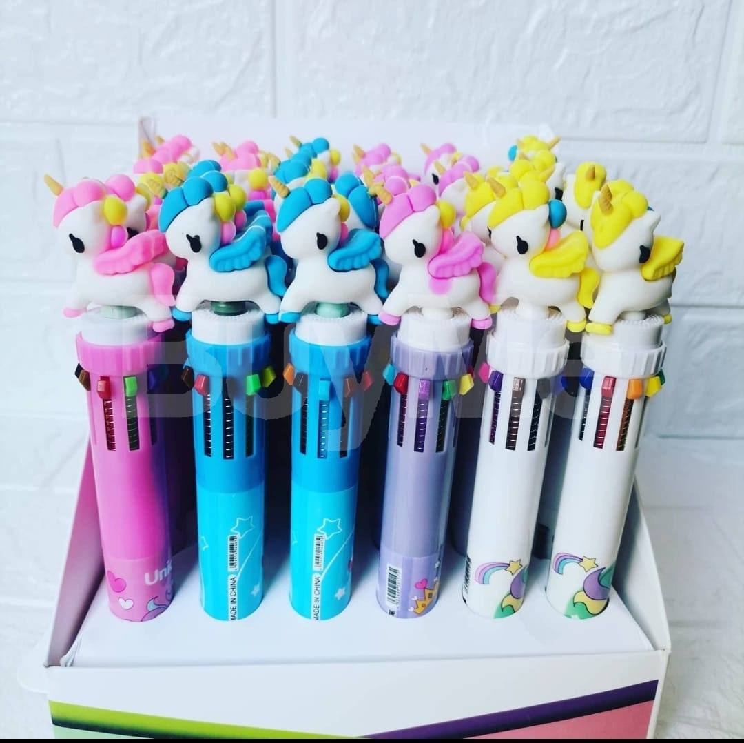 10 COLOURS UNICORN PEN