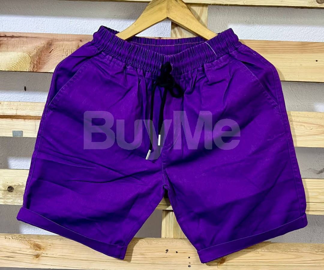 COTTON FABRIC SHORT - PURPLE