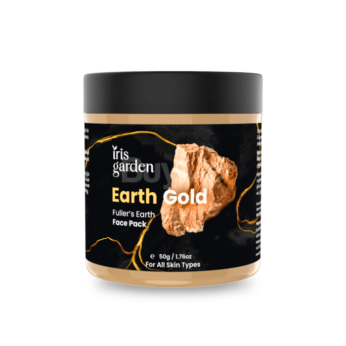 EARTH GOLD FULLER’S EARTH (MULTANI MITTI) FACE PACK, 50G: DEEP CLEANSE