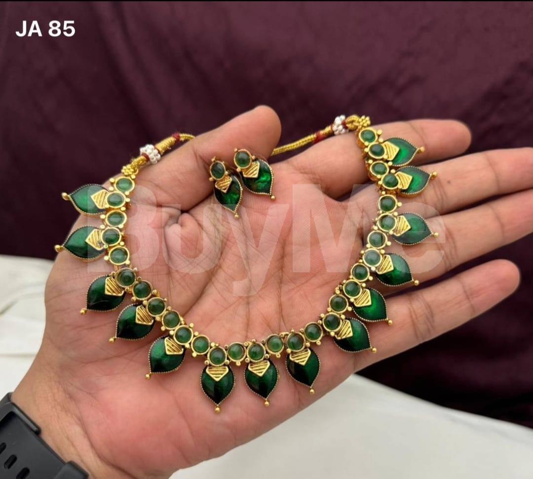 DAZZLING GREEN NECKLACE - JA JEWELLERY