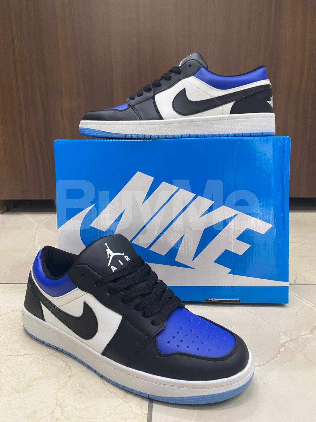 NIKE SHOES 70B - BLUE, WHITE AND BLACK