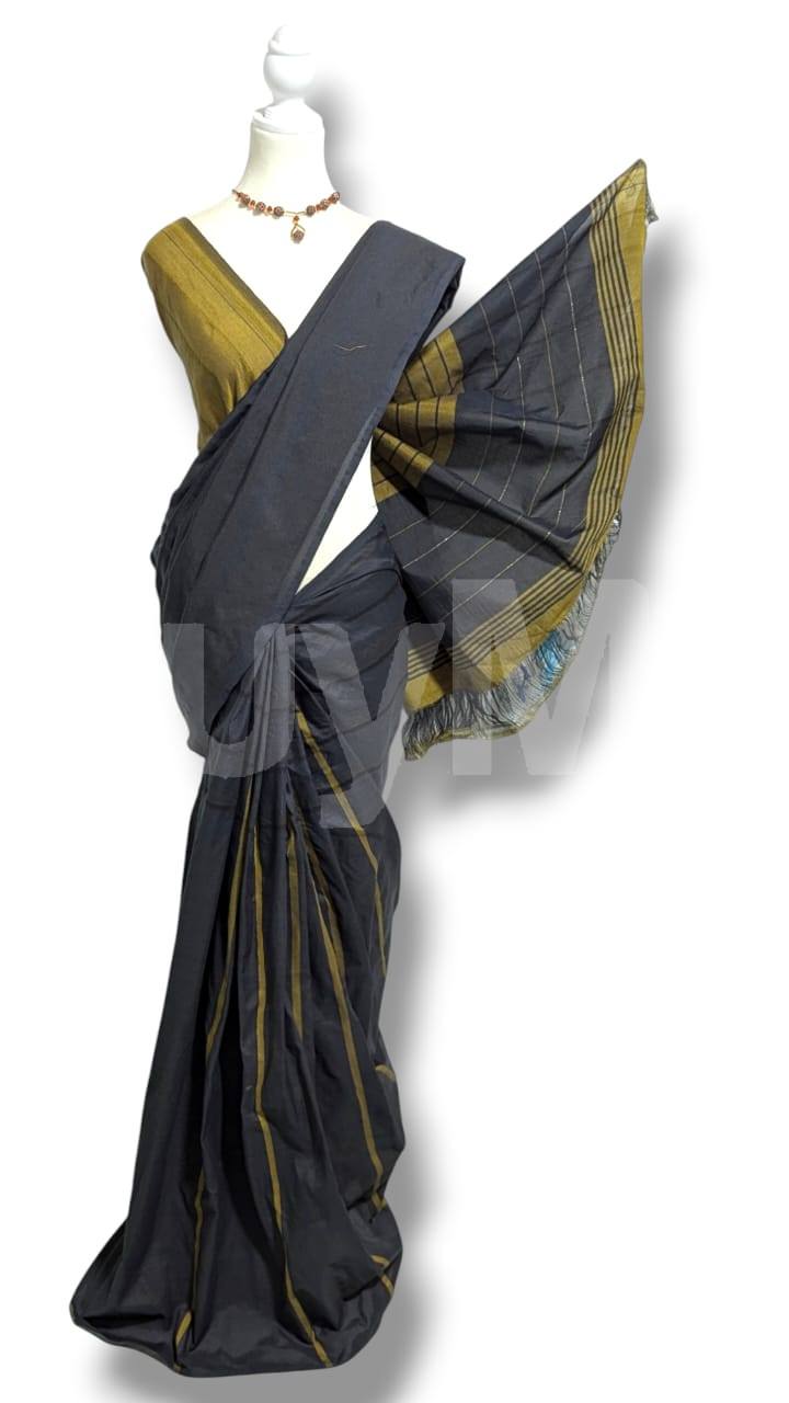 COTTON POLYESTER MIXED HANDLOOM SAREE