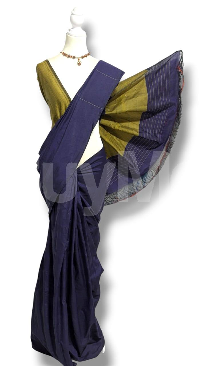 COTTON POLYESTER MIXED HANDLOOM SAREE