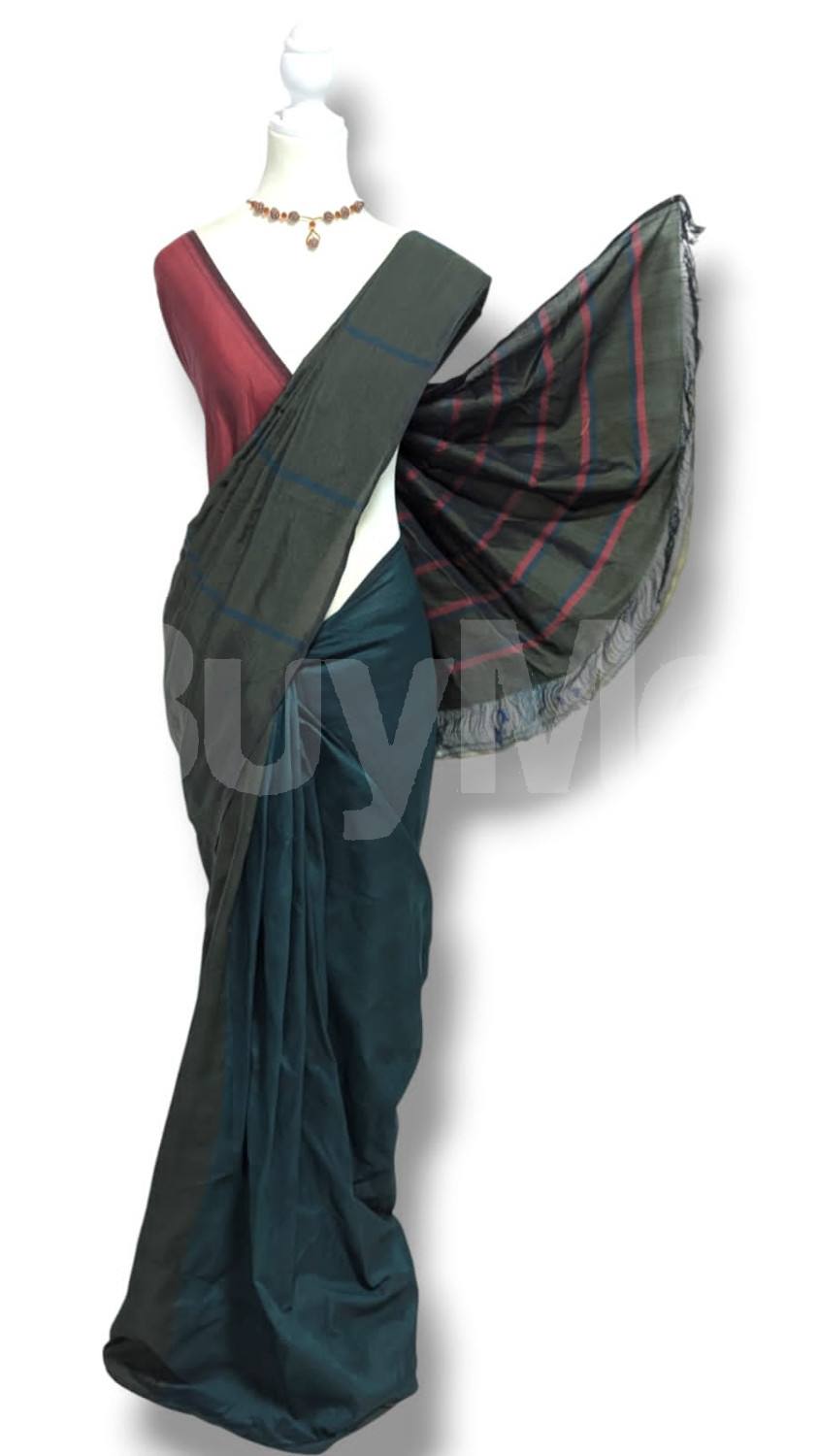 COTTON POLYESTER MIXED HANDLOOM SAREE
