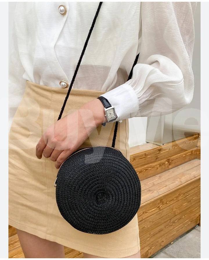 WOOL SIDE BAG - BLACK COLOUR