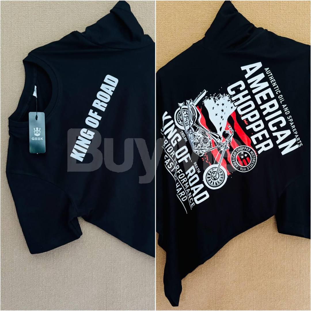 MENS BACK SIDE PRINT T SHIRT - BLACK