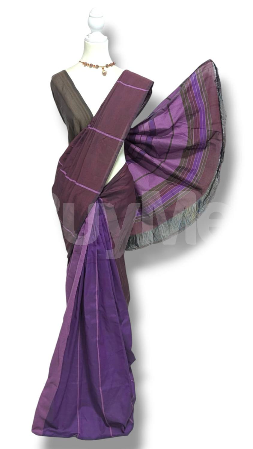 COTTON POLYESTER MIXED HANDLOOM SAREE