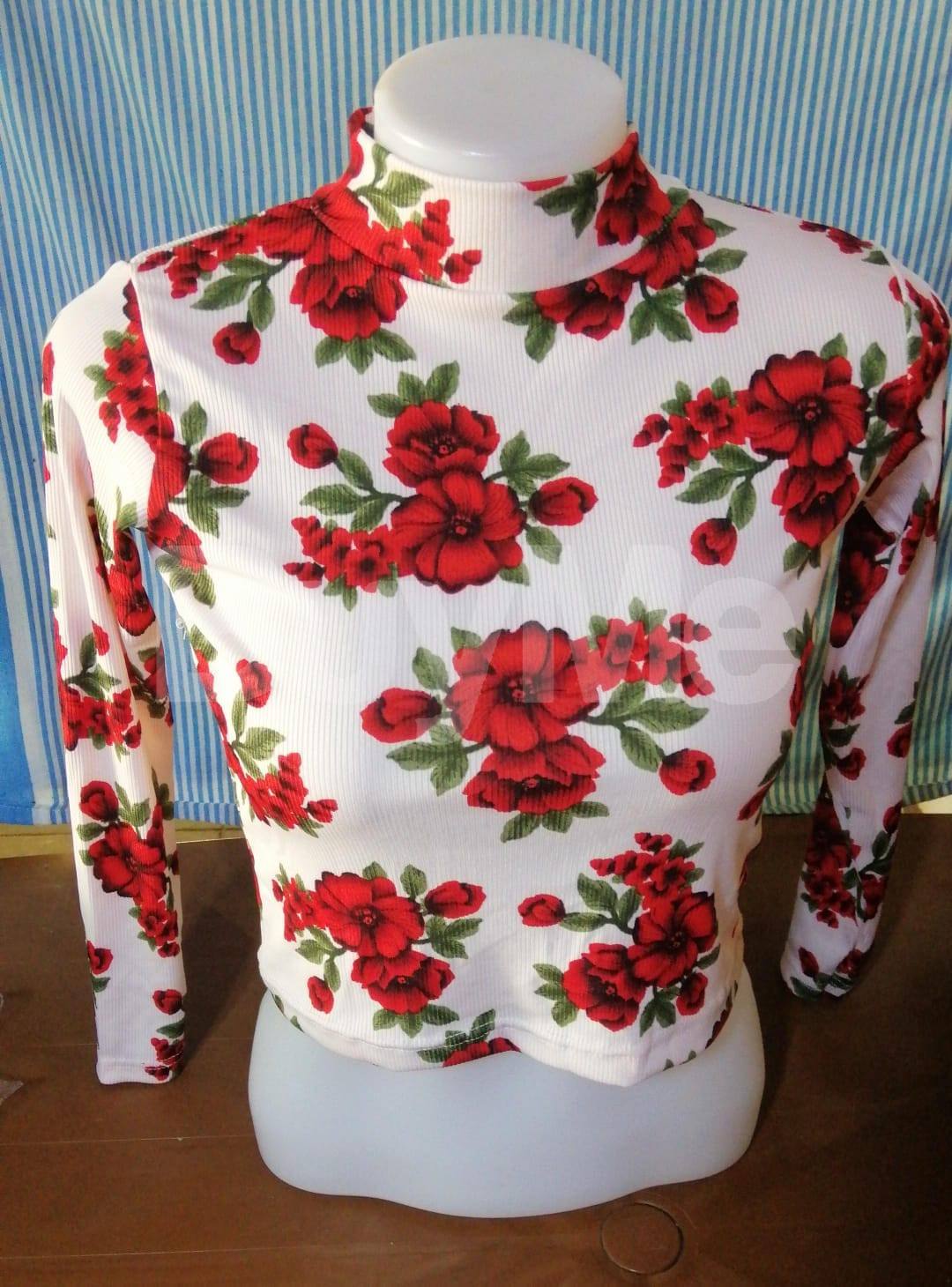 LADIES LONG SLEEVE PRINTED TOP