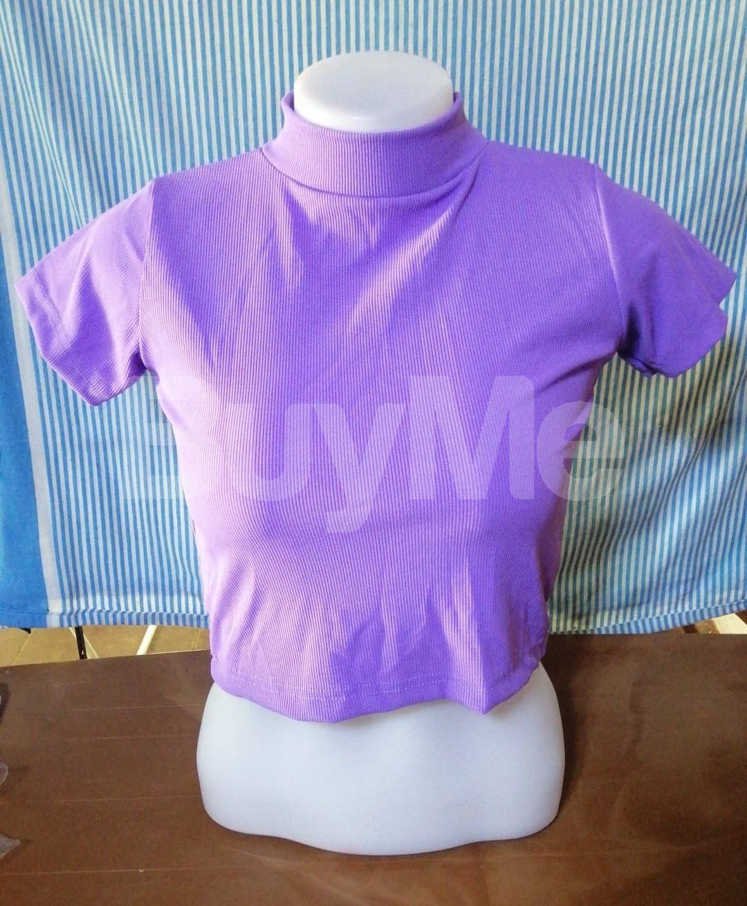 LADIES SHORT SLEEVE TOP - PURPLE