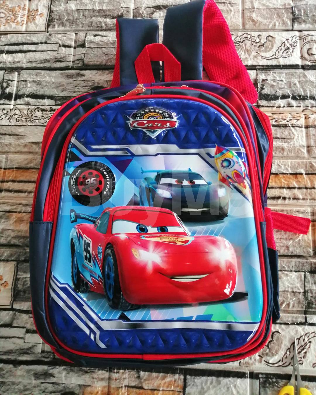 3 COMPARTMENT IMPORT SCHOOL BAG - MCQUEEN CAR DESIGN