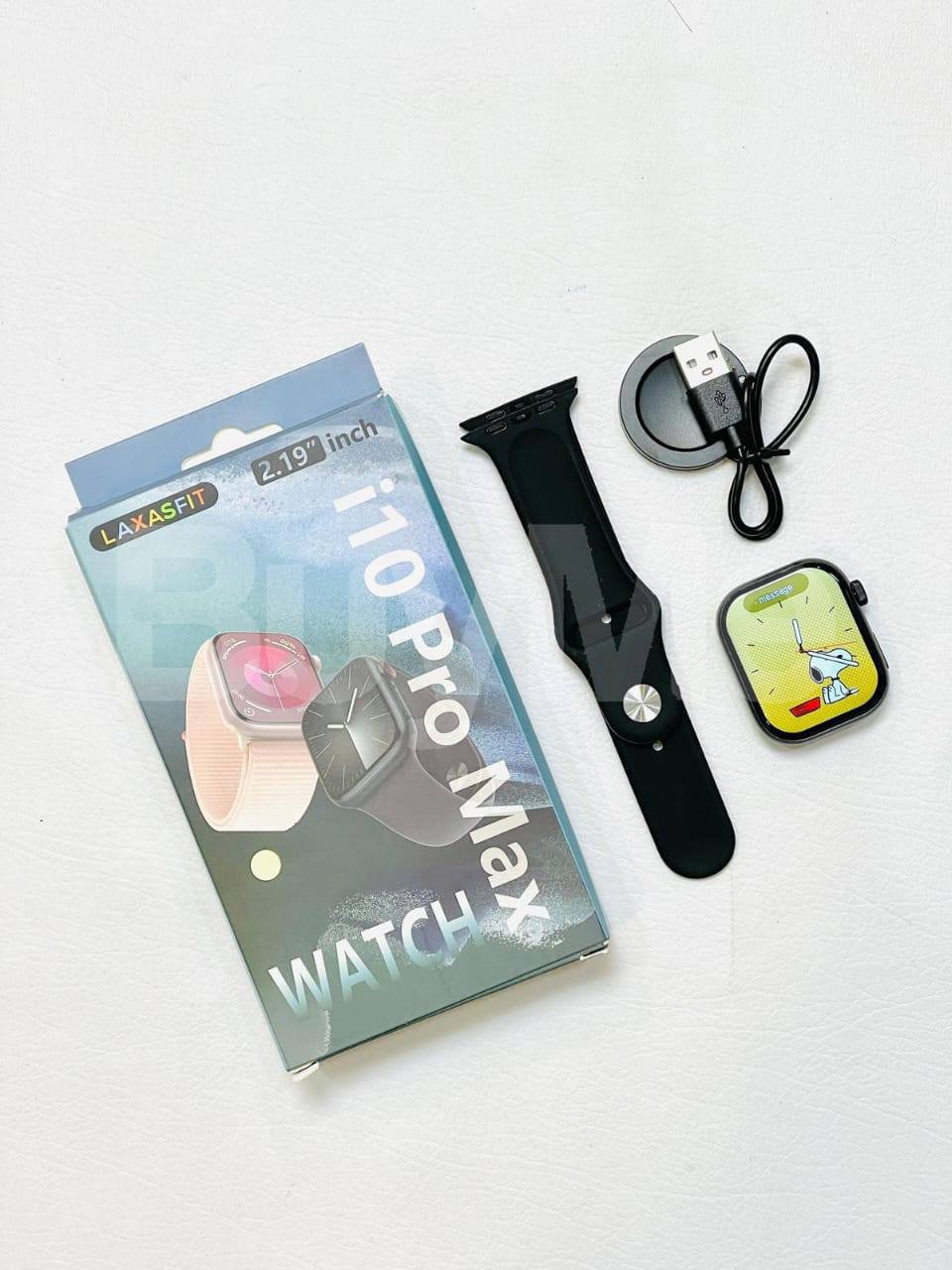 I10 PRO MAX SMART WATCH UNISEX FULL DISPLAY - BLACK