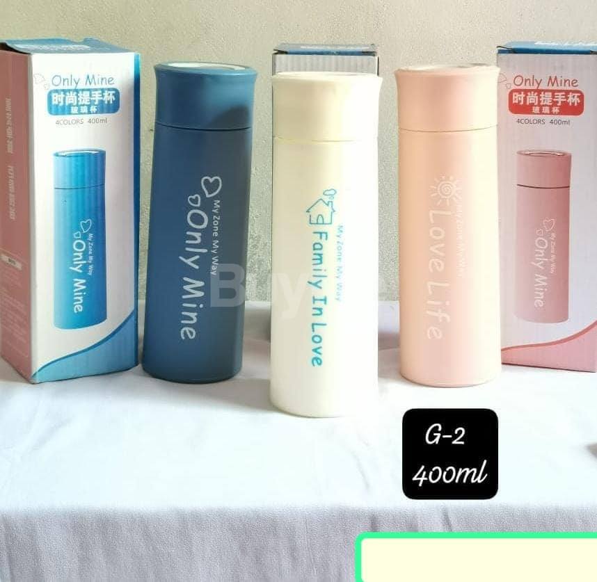 GLASS WATER BOTTLE - 400ML