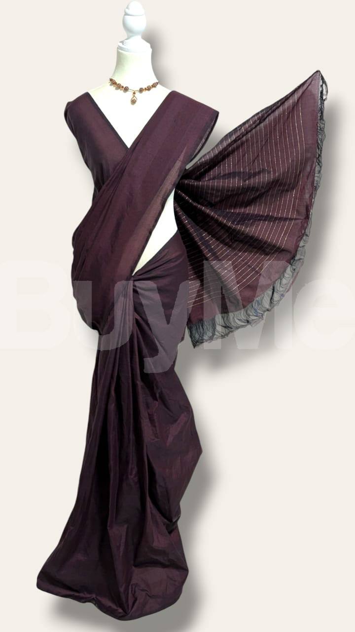 COTTON POLYESTER MIXED HANDLOOM SAREE