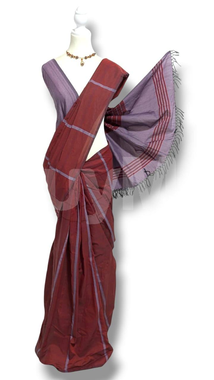 COTTON POLYESTER MIXED HANDLOOM SAREE