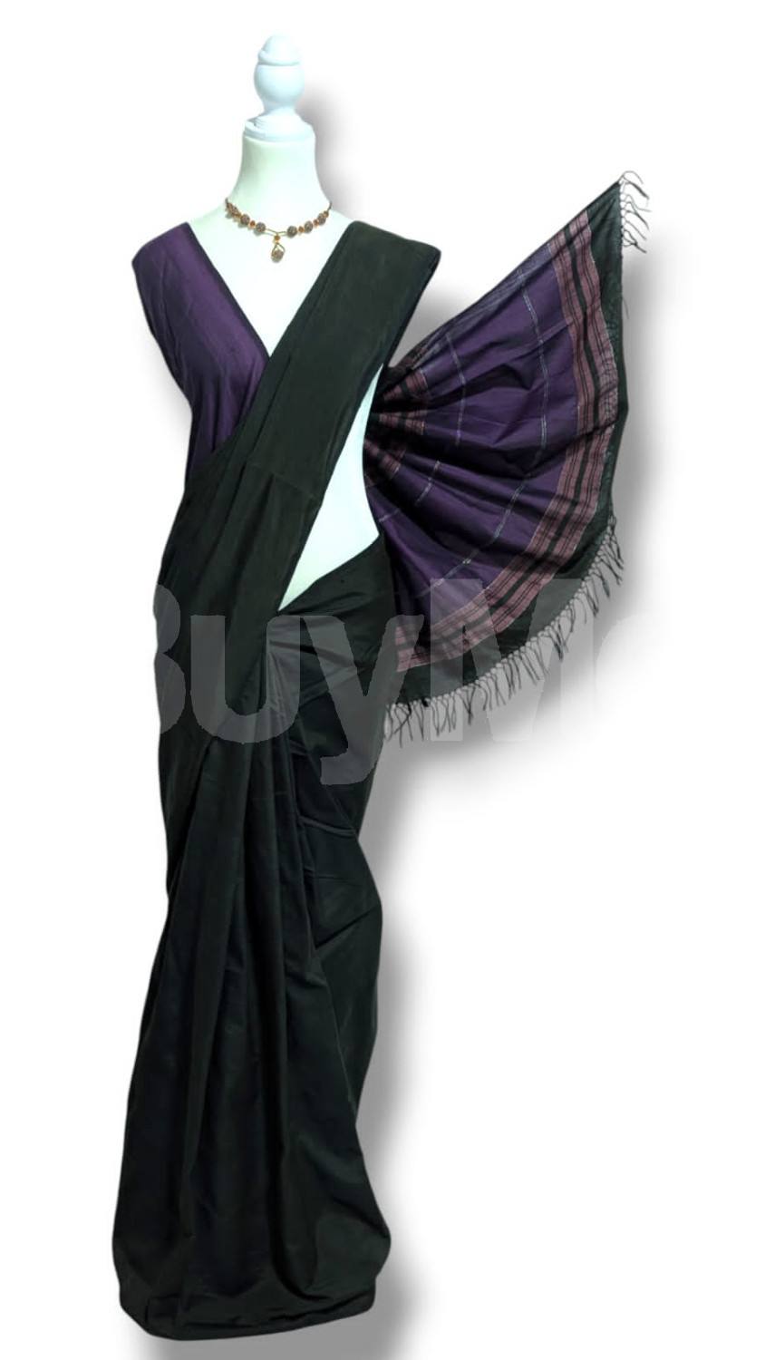 COTTON POLYESTER MIXED HANDLOOM SAREE