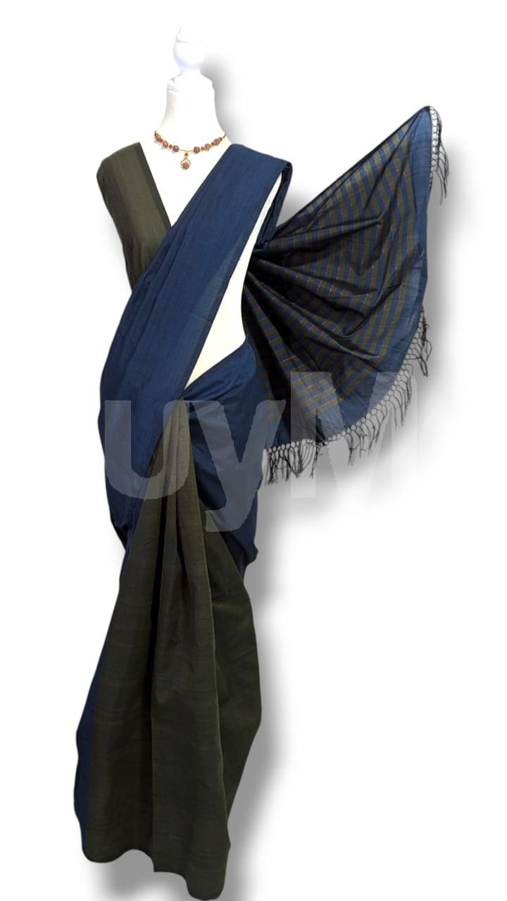 COTTON POLYESTER MIXED HANDLOOM SAREE