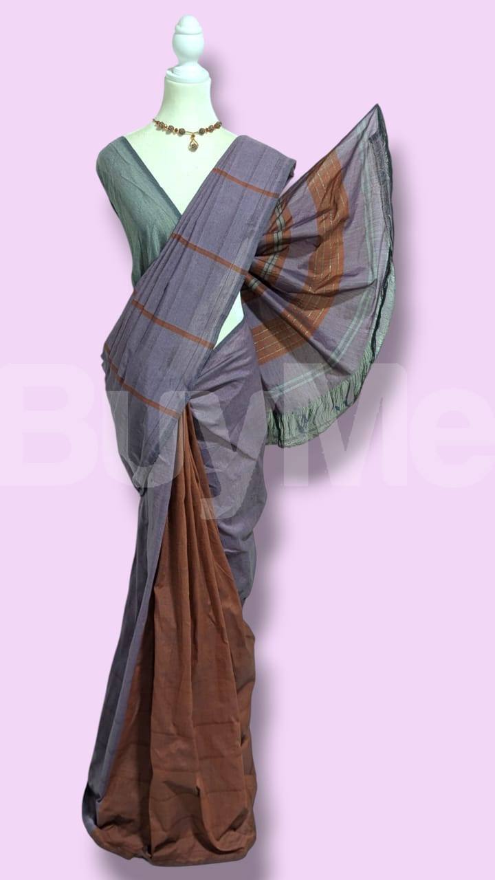COTTON POLYESTER MIXED HANDLOOM SAREE
