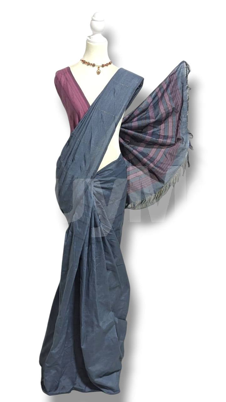 COTTON POLYESTER MIXED HANDLOOM SAREES